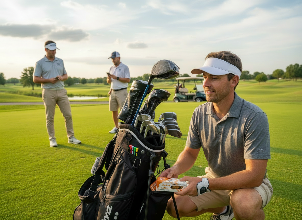 Golfer enjoying Birdie Balls